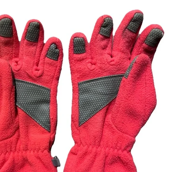 Women’s The North Face Pink Fleece Tech Gloves Size Small - Picture 3 of 4